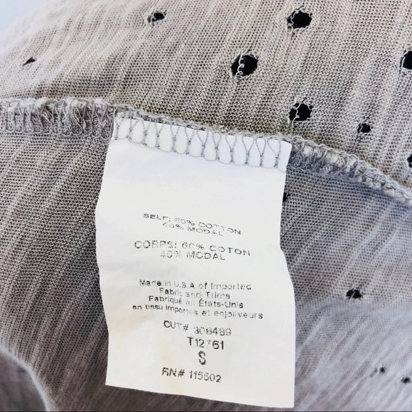 3/$25 Lush Holey Distressed Asymmetrical Top Small - Picture 6 of 6